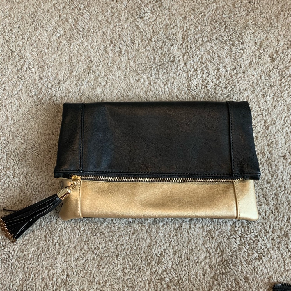 Black and gold clutch
